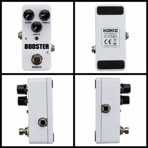 White Smoke KOKKO FBS2 Mini Booster Pedal Portable 2-Band EQ Guitar Effect Pedal High Quality Guitar Parts & Accessories