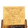 Light Goldenrod Hand Crank Wooden Engraved Theme Music Box Musical Accessories for Music Enthusiast