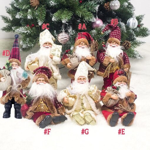Xmas Santa Doll Christmas Figurine Ornament Gifts Decoration Toys - Toys Ace