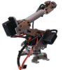 Black KDX DIY 6DOF Aluminum Robot Arm 6 Axis Rotating Mechanical Robot Arm Kit With 6 PCS Servo