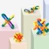 Plastic Multiple Color 72/102Pcs Tube Building Blocks Toy Kids Blocks Toys