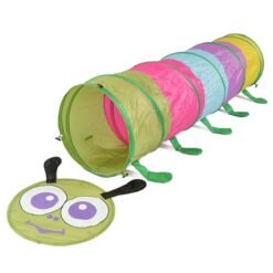 Dark Khaki Kids Play Tents Multicolored Caterpillar Crawling Tent Tunnel Funny Development Toys