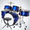 Midnight Blue Jeanpole Musical Drum Kit Set Toy Musical Kids Instrument Boy Junior Instruments