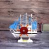 Dark Red Mediterranean Sailing Music Box Gifts For The New Year Creative Wooden Sailboat Craft Gift Souvenirs