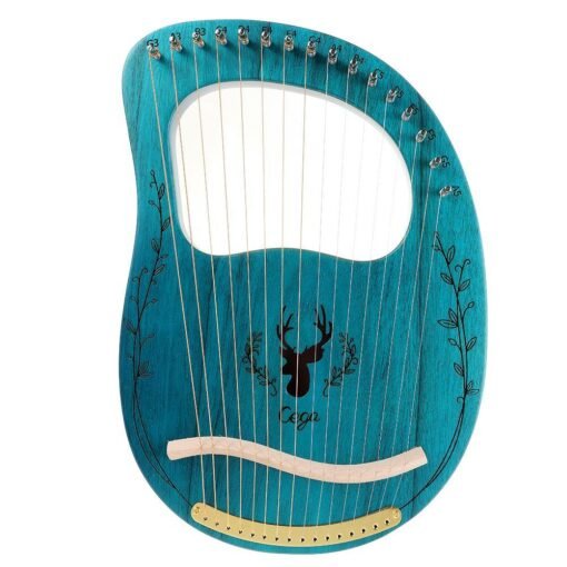 Dark Cyan CEGA 16 Tone Lyar Portable Mahogany Harp