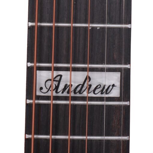 Dark Slate Gray Andrew 41 Inch Mahogany Laser Engraving Sound Hole Rainbow Color Acoustic Guitar for Guitar Player
