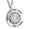 White Smoke Iron Tony MK1 Reactor Keychain Necklace Energy Block Core Alloy Pendant Movie Peripheral Toys