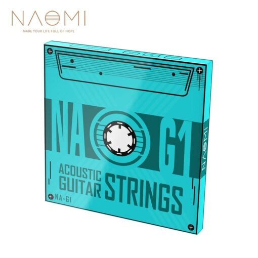 NAOMI 6pcs/1pack Professional Acoustic Guitar Strings Phosphorus Copper Coating .010-.050 Inch Clear Tone Soft Feeling NA-G1