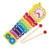 Orange Red Hand Knocking Piano Musical Hand Xylophone Orff Musical Instruments Early Education Enlightenment Instrument for Children