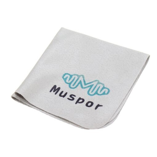 Light Gray Muspor Soft Microfiber Suede Cleaner Cloth 6x6"" For Musical Instrument Glasses Phone Guitar Cleaning