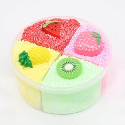 Light Green Four-color Slime Unmixed Fruit Dessert Animal Snow Rice Cotton Mud Clay 120ml