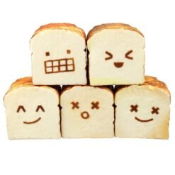 Bread Squishy Toast 8CM Funny Expressions Jumbo Gift Collection With Packaging - Toys Ace