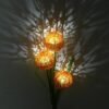Goldenrod Dandelion LED Optical Fiber Solar Power Outdoor Light Lamp