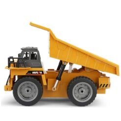 Goldenrod HuiNa Toys 540 1/18 2.4G 6CH Electric Rc Car Dump Truck Alloy Engineering Vehicle