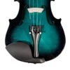 Dark Cyan NAOMI 1/8 blue Black Gradient Solid Wood Violin with Violin Bag