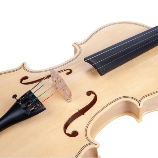 Snow NAOMI 4/4 White Solid Wood Violin W/ Case,Tuner,Bow,Bridge and Strings Set